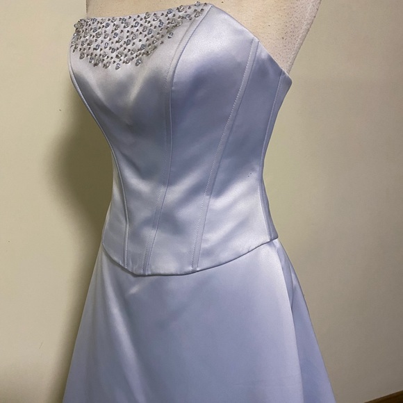 Ice Blue Bridal or Formal Corset Style Gown size 10 - Picture 4 of 13